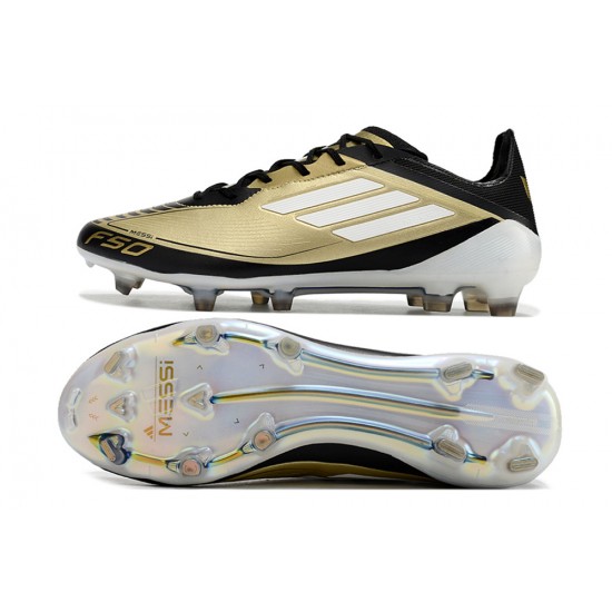 Adidas F50 ELITE Firm Ground Men Gold Black Football Shoes