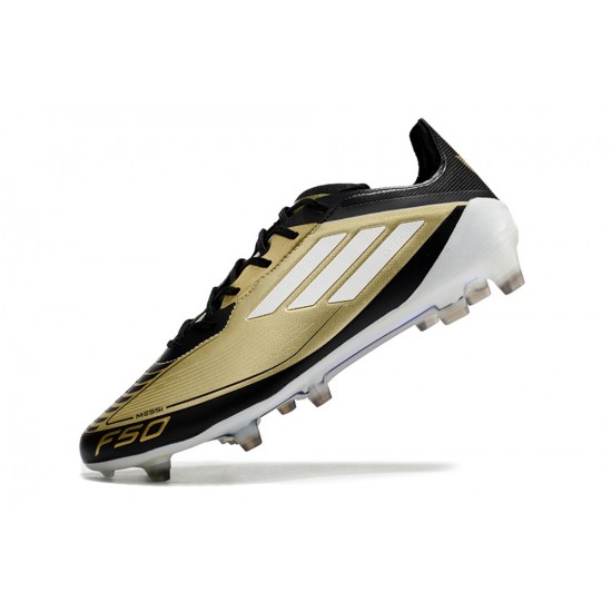 Adidas F50 ELITE Firm Ground Men Gold Black Football Shoes