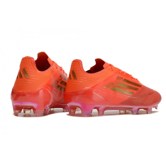 Adidas F50 ELITE Firm Ground Men Orange and Gold Football Shoes