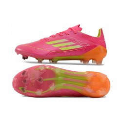 Adidas F50 ELITE Firm Ground Men Pink and Orange Football Shoes