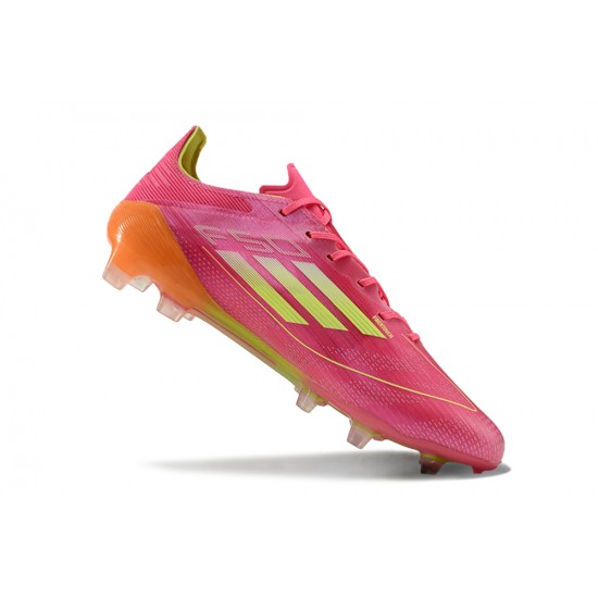Adidas F50 ELITE Firm Ground Men Pink and Orange Football Shoes