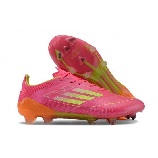 Adidas F50 ELITE Firm Ground Men Pink and Orange Football Shoes