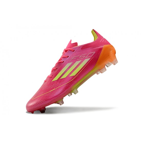 Adidas F50 ELITE Firm Ground Men Pink and Orange Football Shoes