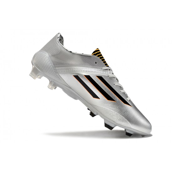 Adidas F50 ELITE Firm Ground Silver and Black Football Shoes