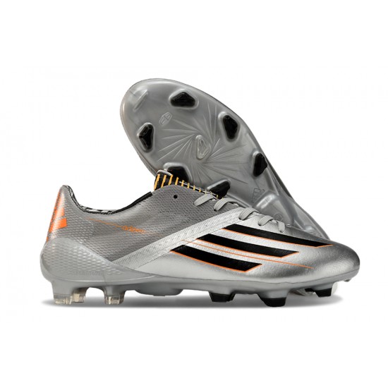 Adidas F50 ELITE Firm Ground Silver and Black Football Shoes