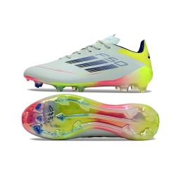 Adidas F50 ELITE Firm Ground White Chartreuse Football Shoes