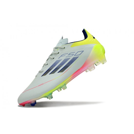Adidas F50 ELITE Firm Ground White Chartreuse Football Shoes