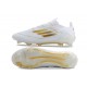 Adidas F50 ELITE Firm Ground Men White Gold Football Shoes
