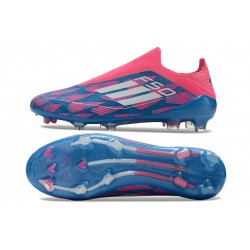 Adidas F50 Elite Laceless Firm Ground Low cut Blue Pink Football Shoes