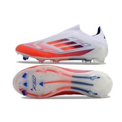 Adidas F50 Elite Laceless Firm Ground Men Orange White Football Shoes