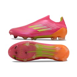 Adidas F50 Elite Laceless Firm Ground Pink Orange Football Shoes