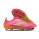 Adidas F50 Elite Laceless Firm Ground Pink Orange Football Shoes