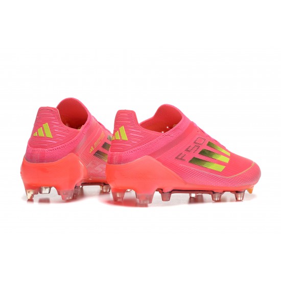 Adidas F50 Firm Ground Low cut Men Pink Red Football Shoes