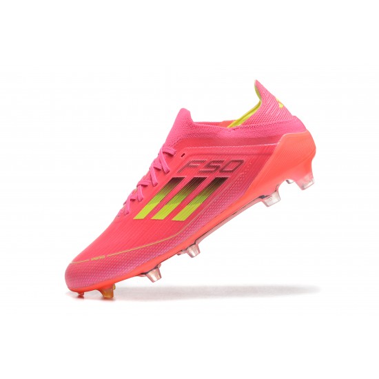 Adidas F50 Firm Ground Low cut Men Pink Red Football Shoes