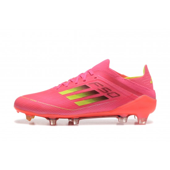 Adidas F50 Firm Ground Low cut Men Pink Red Football Shoes
