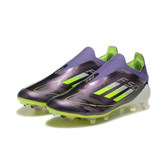 Adidas F50 Firm Ground Men Purple Black Football Shoes