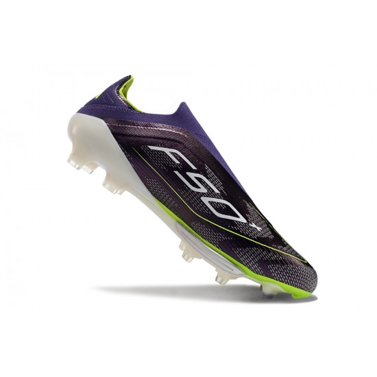 Adidas F50 Firm Ground Unisex Purple and Black Football Shoes