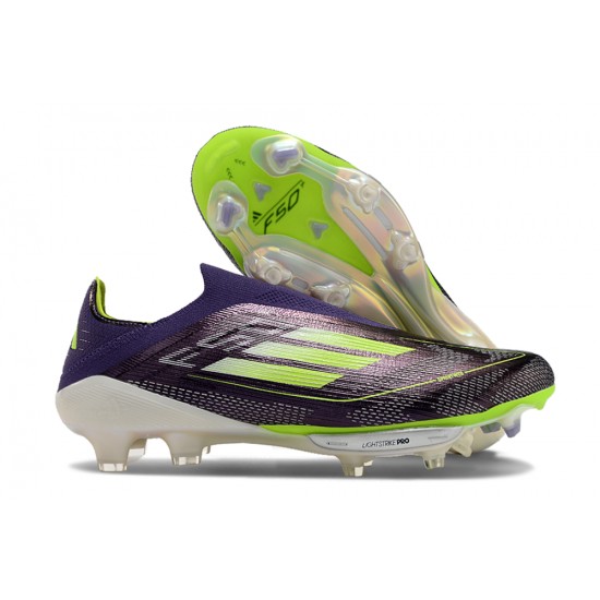 Adidas F50 Firm Ground Unisex Purple and Black Football Shoes