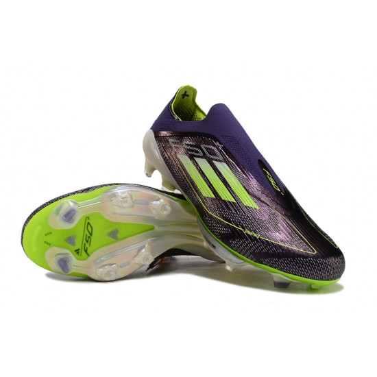 Adidas F50 Firm Ground Unisex Purple and Black Football Shoes