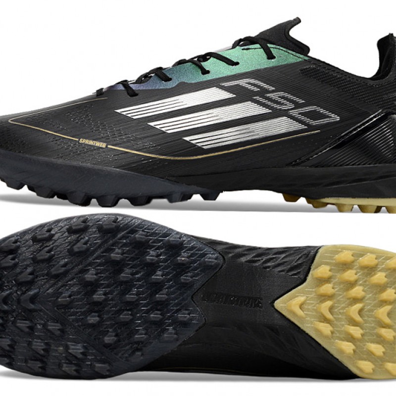 Adidas F50 PRO Turf Black Gold Football Shoes