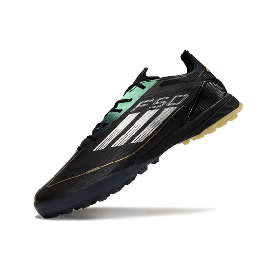 Adidas F50 PRO Turf Black Gold Football Shoes