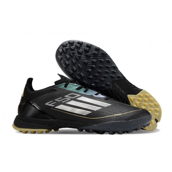 Adidas F50 PRO Turf Black Gold Football Shoes