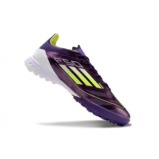 Adidas F50 PRO Turf Men Purple White Football Shoes