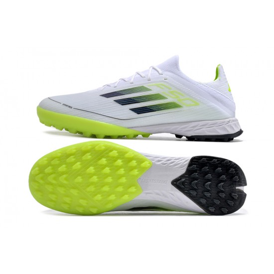 Adidas F50 PRO Turf White Green Football Shoes