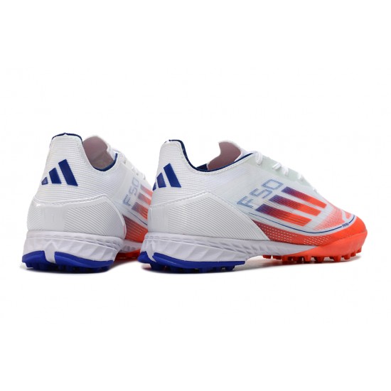 Adidas F50 PRO Turf Men White Orange Football Shoes