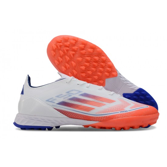 Adidas F50 PRO Turf Men White Orange Football Shoes