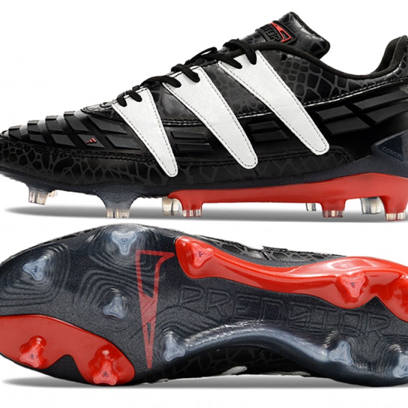 Adidas Predator Accelerator 94 Firm Ground Men Black White Football Shoes