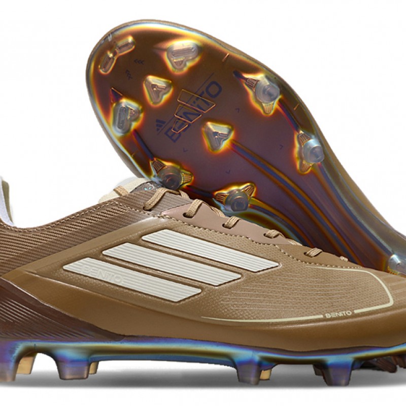 Adidas F50 Elite Firm Ground Men Brown Blue Football Shoes