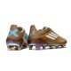 Adidas F50 Elite Firm Ground Men Brown Blue Football Shoes