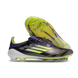 Adidas F50 Elite Firm Ground Men Purple Yellow Football Shoes