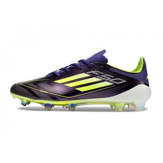 Adidas F50 Elite Firm Ground Men Purple Yellow Football Shoes