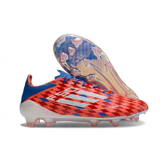 Adidas F50 Elite Firm Ground Men Red Blue Football Shoes