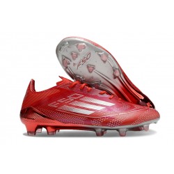 Adidas F50 Elite Firm Ground Men Red Silver Football Shoes