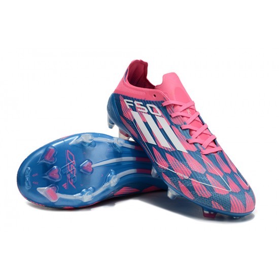 Adidas F50 Elite Firm Ground Unisex Blue Pink Football Shoes