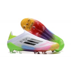Adidas F50 Elite Laceless Firm Ground White Multi Football Shoes