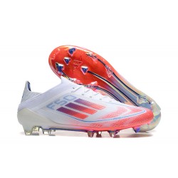 Adidas F50 Firm Ground Men White Red Football Shoes