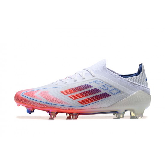 Adidas F50 Firm Ground Men White Red Football Shoes