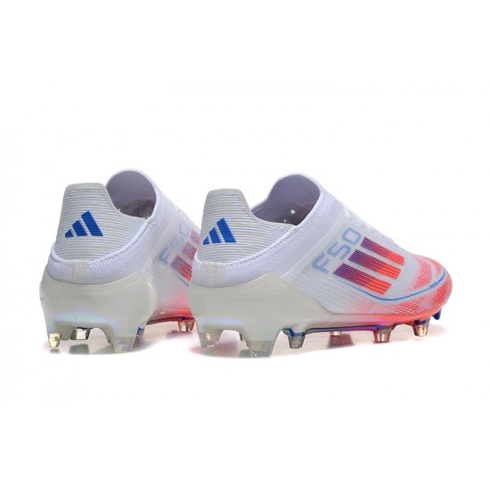 Adidas F50 Firm Ground Men White Red Football Shoes