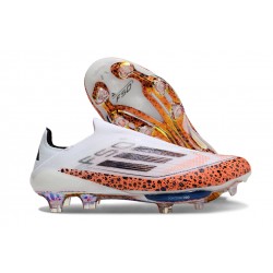 Adidas F50 Firm Ground Unisex Orange White Football Shoes