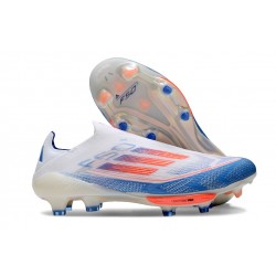 Adidas F50 Firm Ground Unisex White Blue Football Shoes