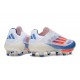 Adidas F50 Firm Ground Unisex White Blue Football Shoes