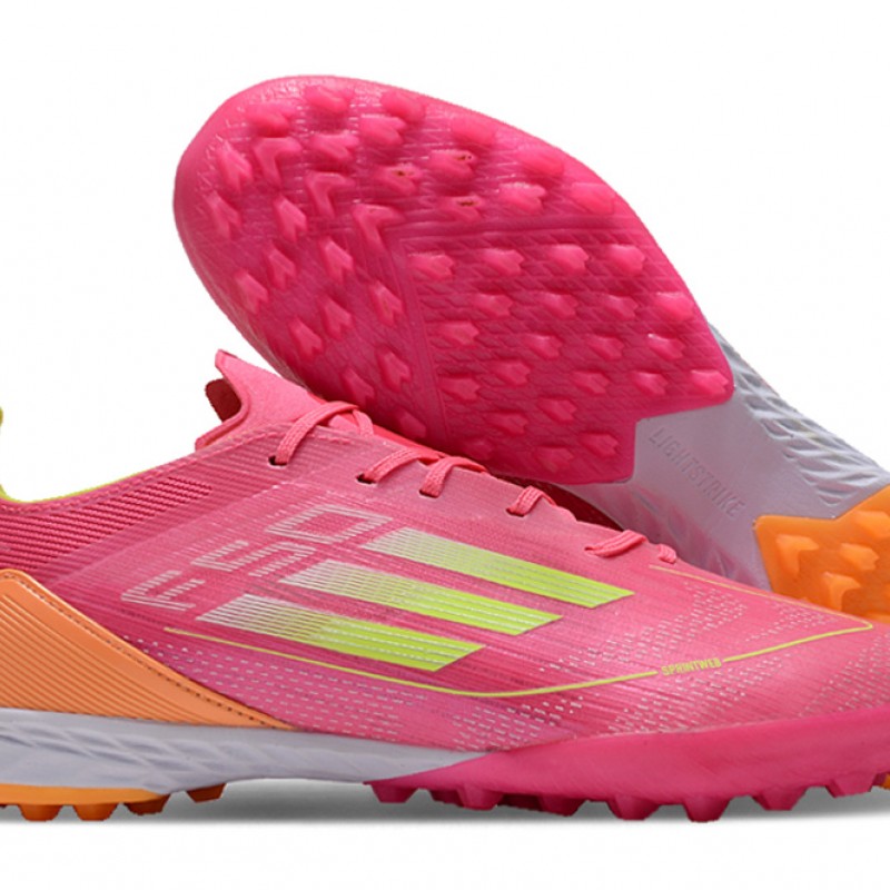 Adidas F50 PRO Turf Men Pink Orange Football Shoes