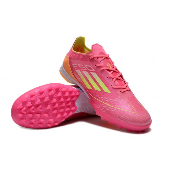 Adidas F50 PRO Turf Men Pink Orange Football Shoes
