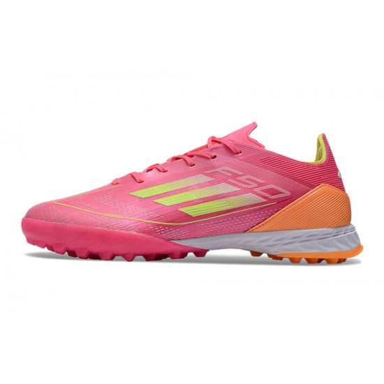 Adidas F50 PRO Turf Men Pink Orange Football Shoes