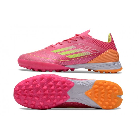 Adidas F50 PRO Turf Men Pink Orange Football Shoes