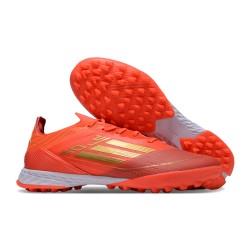 Adidas F50 PRO Turf Men Red Gold Football Shoes